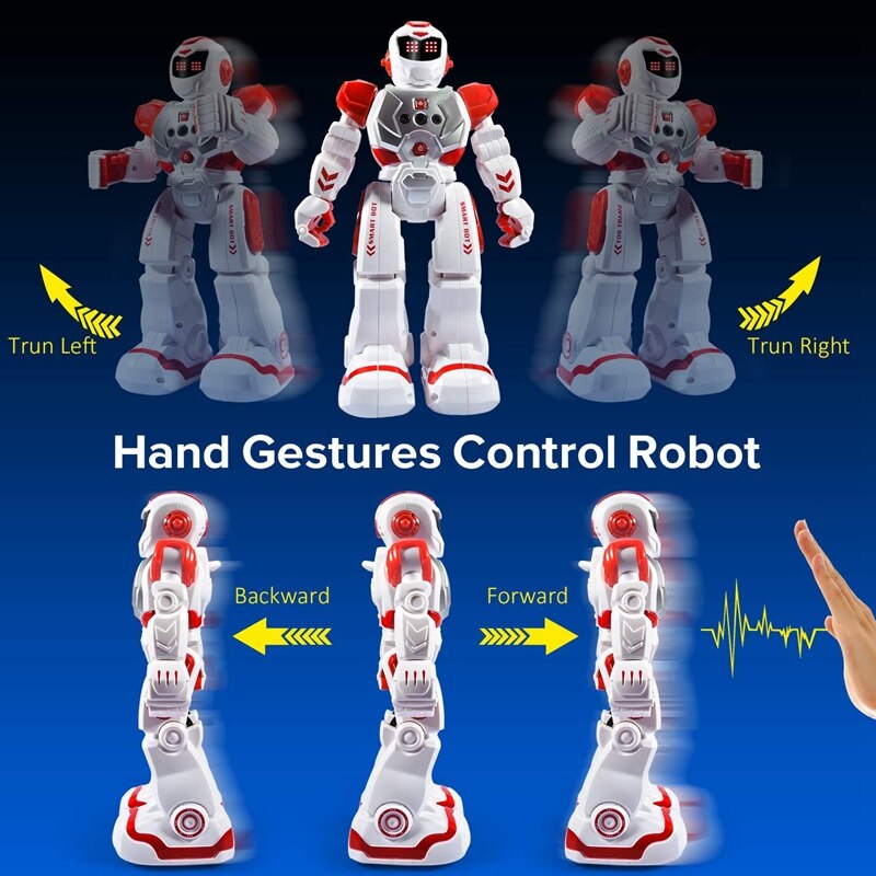 Afstandsbediening Robot Voor Kinderen Ligent Programmeerbare Robot Met Infrarood Controller Speelgoed, Dansen, Zingen, Led Ogen Rood