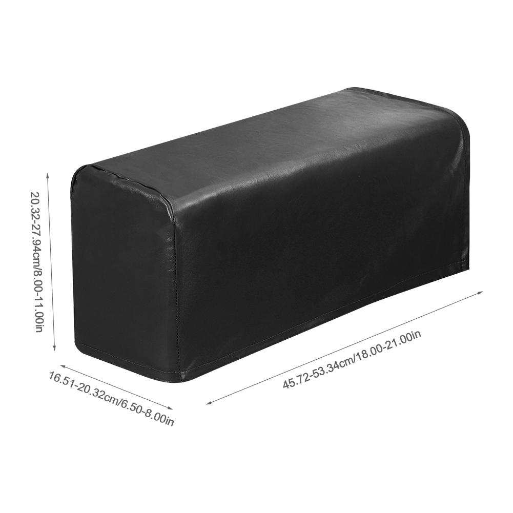 2 Set Van Zwarte Elastische Sofa Cover Pu Lederen Armsteun Protector Zachte Stof Duurzaam Gratis Size Thuis Sofa Armsteun Cover