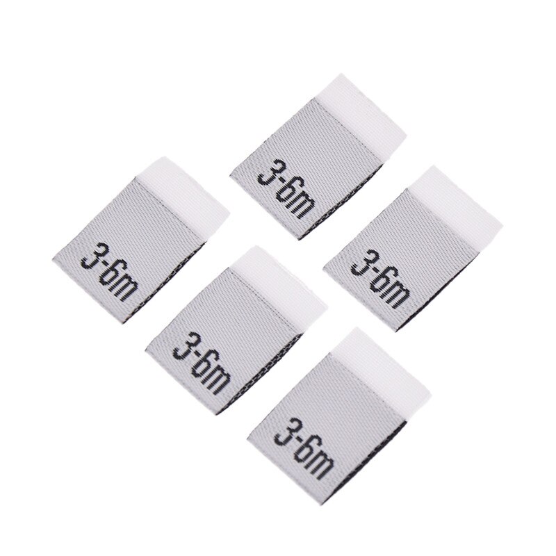 100 piezas ropa de bebé tamaño etiqueta letra impreso ropa etiquetas DIY costura Ropa Accesorios: 3-6m