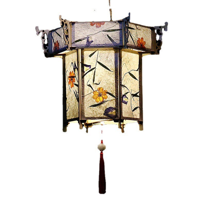 Lantern Festival Festive Lantern Flowers and Plants Paper Lamp DIY Handmade Material Package Ancient Style Festive Lantern Hanf