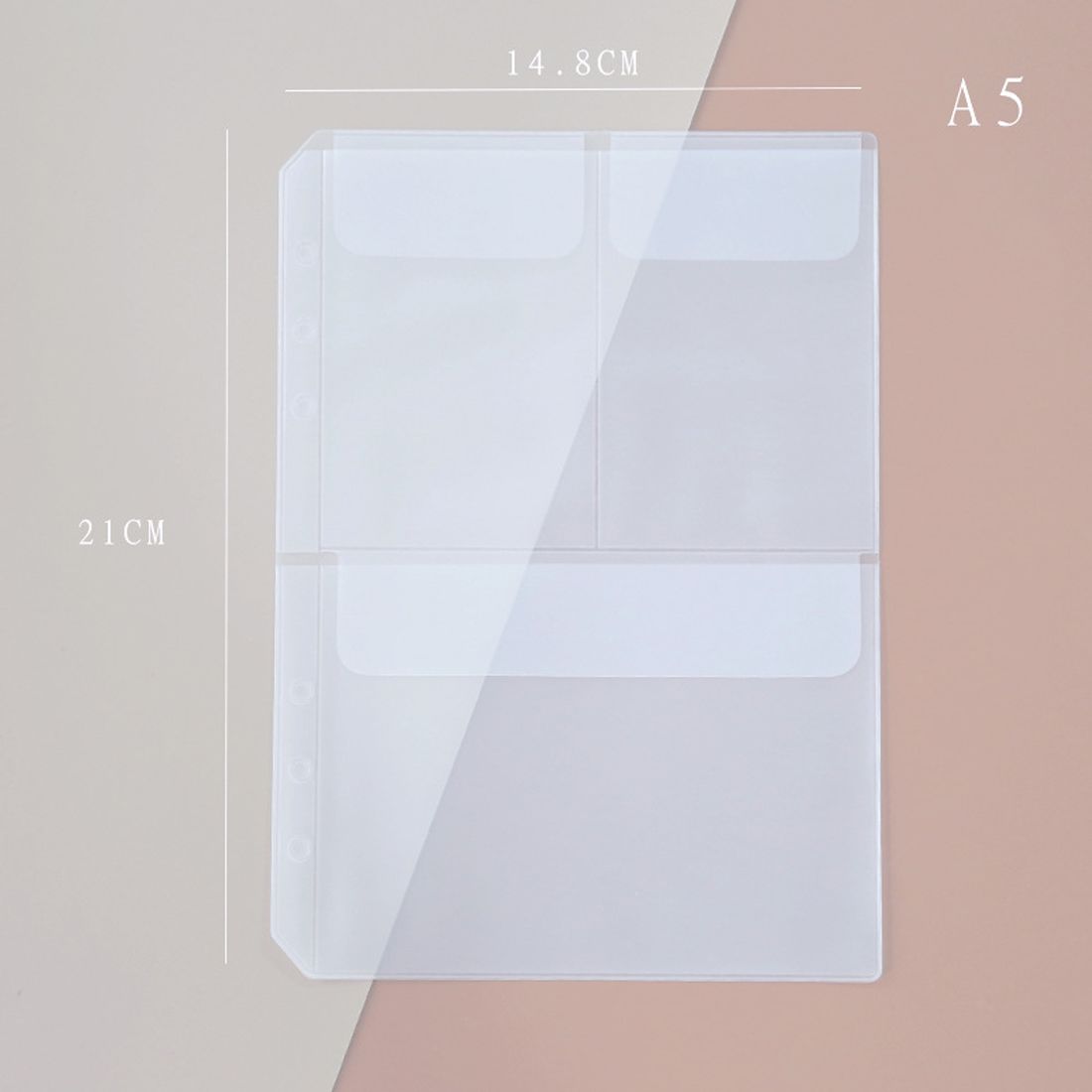 A5 A6 Pvc Notebook Pouch Tassen 6 Gaten Losse Blad Binnenzak Voor Bindmiddel Planner Dagboek Ticket Opslag Card Organizer