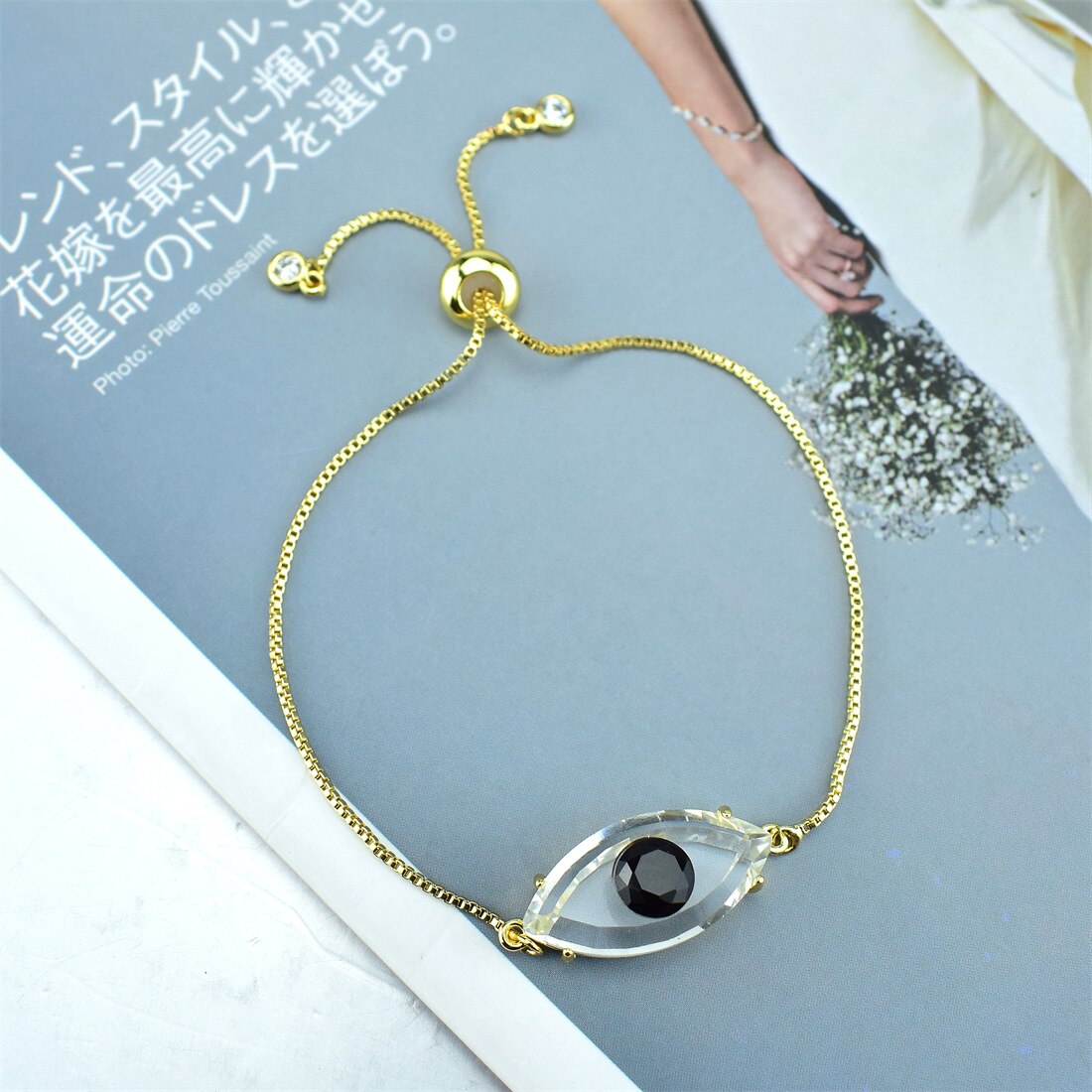 Turkije Evil Eye Armband Dames Crystal Zirkoon Eenvoudige Temperament Sieraden: 20