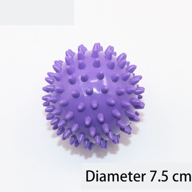 Massage Ball Fitness Fascia Ball Muscle Relaxation Ball Acupoint Massage Spike Ball Grip Fitness Ball Hedgehog Ball: 7.5cm dark purple