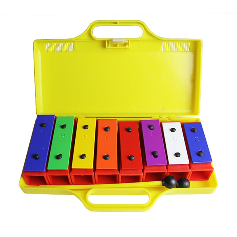 Orff percussion 8 Notes Xylophone Early Childhood Kid Music Instrument Baby Learning Music Instrument With Plastic Box OF10: Default Title