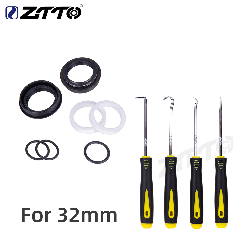 ZTTO Mountain Bike Suspension XCR Oil Seal Service Kit MTB Fork Wiper Waterproof Dust Protector 32 30 Inner Tube Foam Ring UDING: 32mm and HOOK