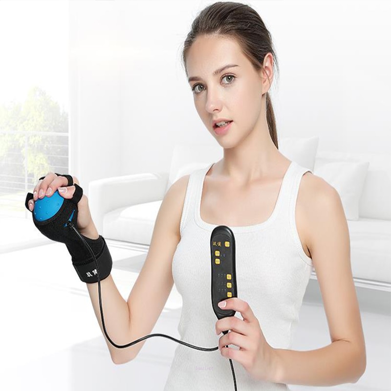 Stroke electric finger massager hemiplegia compress finger vibration physiotherapy ball hand rehabilitation equipment traini