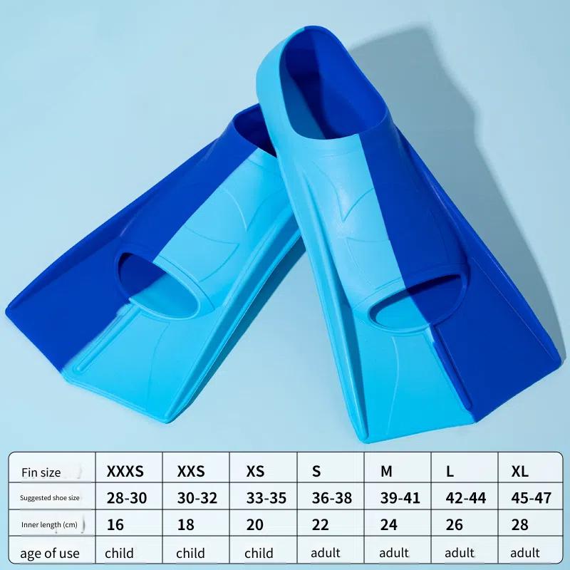 Premium Silicone Swim Fins - Diving Training Gear for Adults | Silicone Training Flippers for Divers/Swimmers