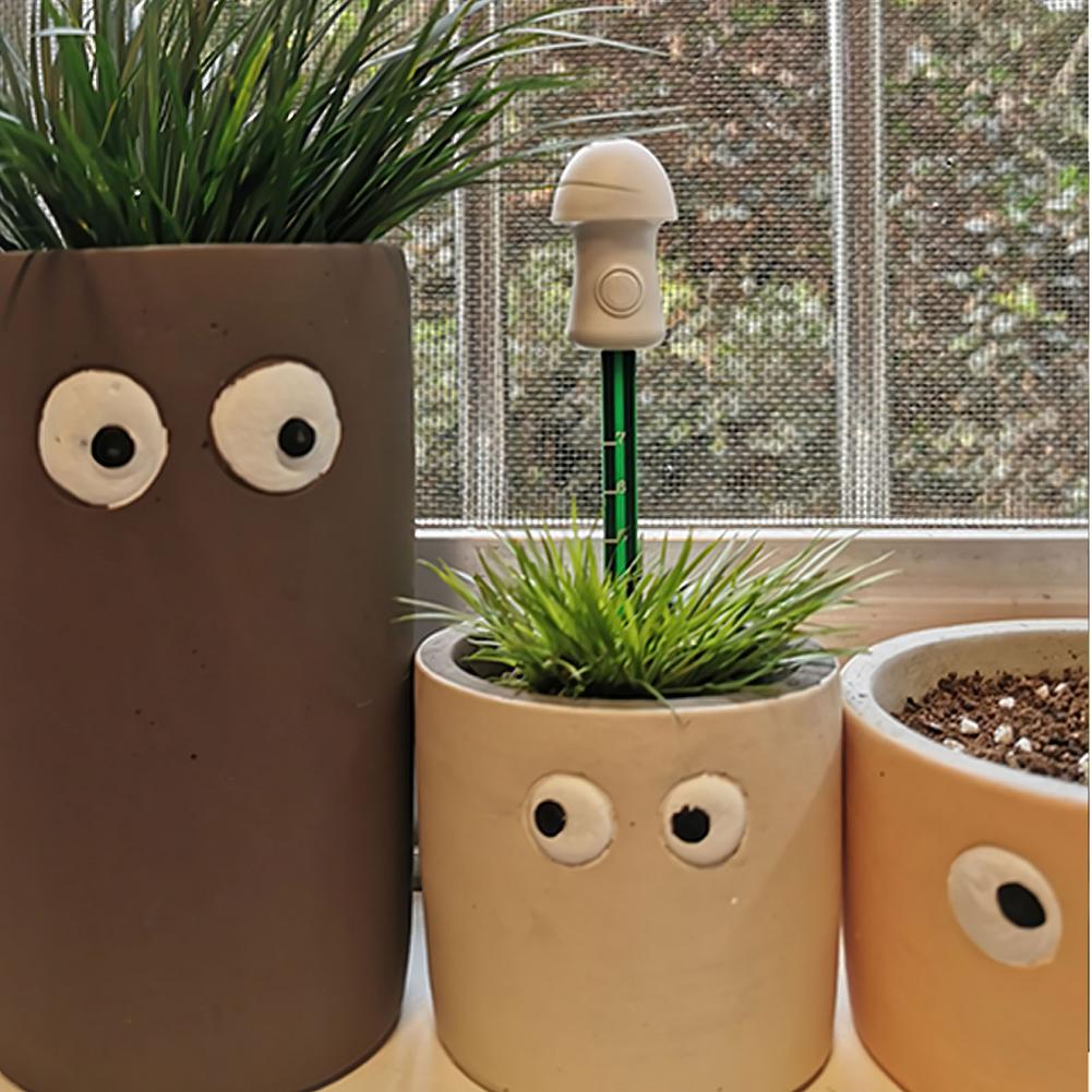 Mushroom Shape Plant Soil Moisture Meter Waterproof Sun-proof Plant Water Sensor Garden Plants Water Monitor Indicator Light