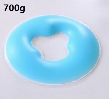 CAMMITEVER 750g Silicon Spa Pillow SPA Gel Pad Face Rest Overlay Massage Comfortable Pillow Cushion: Blue