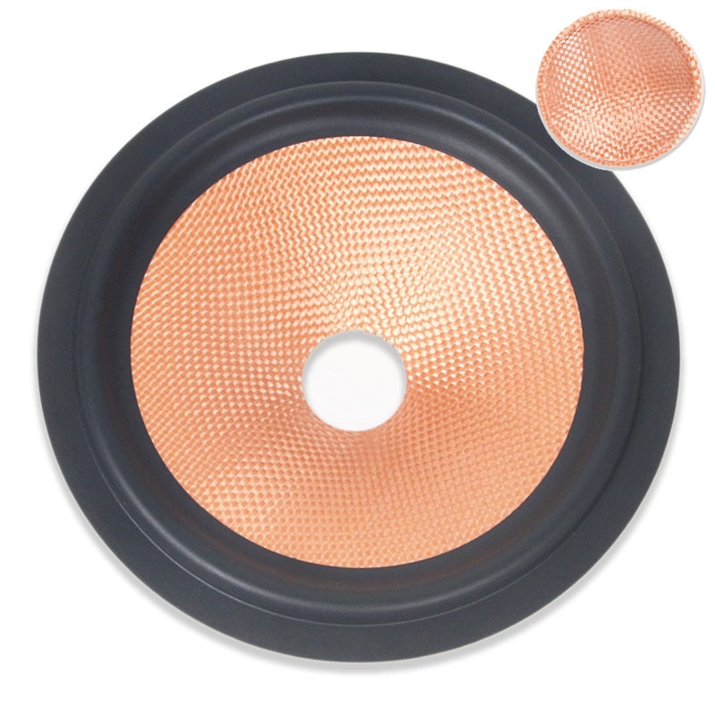 Cono para altavoz de 5/6,5 pulgadas con tapa antipolvo, cuenco de papel, Woofer, fibra de vidrio, tambor de lavabo, Trumper, piezas de reparación de graves, núcleo de 26,5mm