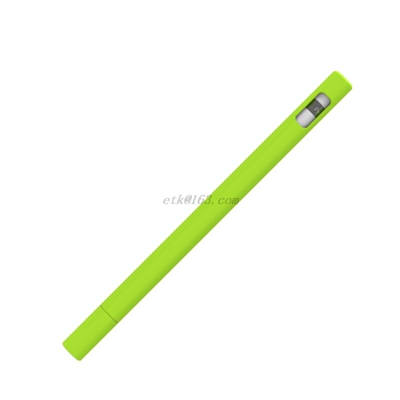 Triangle Anti-scroll Silicone Protective Case Pouch Cap Holder Nib Cover Skin For Apple Pencil 2 for iPad Pencil 2nd: Green Pencil 1