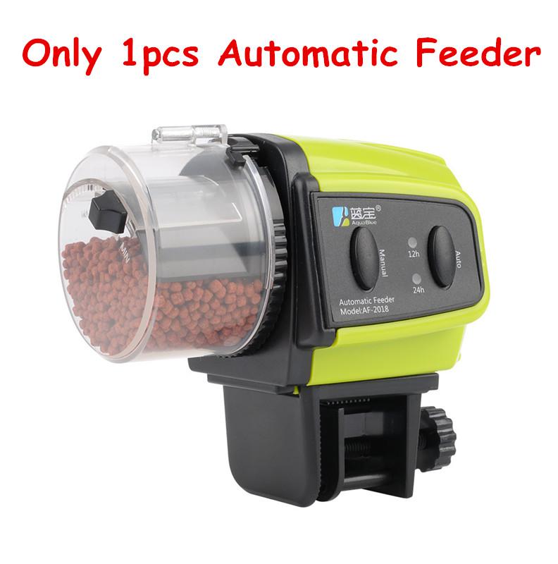 Digital LCD Automatic Aquarium Fish Feeder Fish Tank Timing Food Feeding Device Automatic Feeder For Fish Shrimp Turtle: Black
