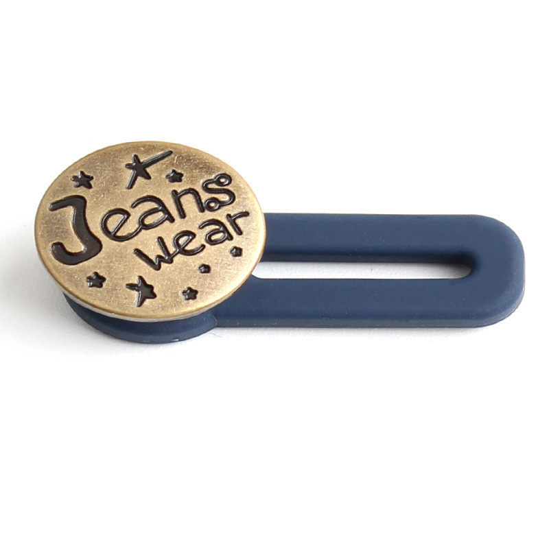 5PCS Retractable Buckles Metal Buttons Jeans Waist Extender Adjustable Disassembly Free Sewing Buttons for Clothing Jeans Pant: Bronze D / 5 Pcs