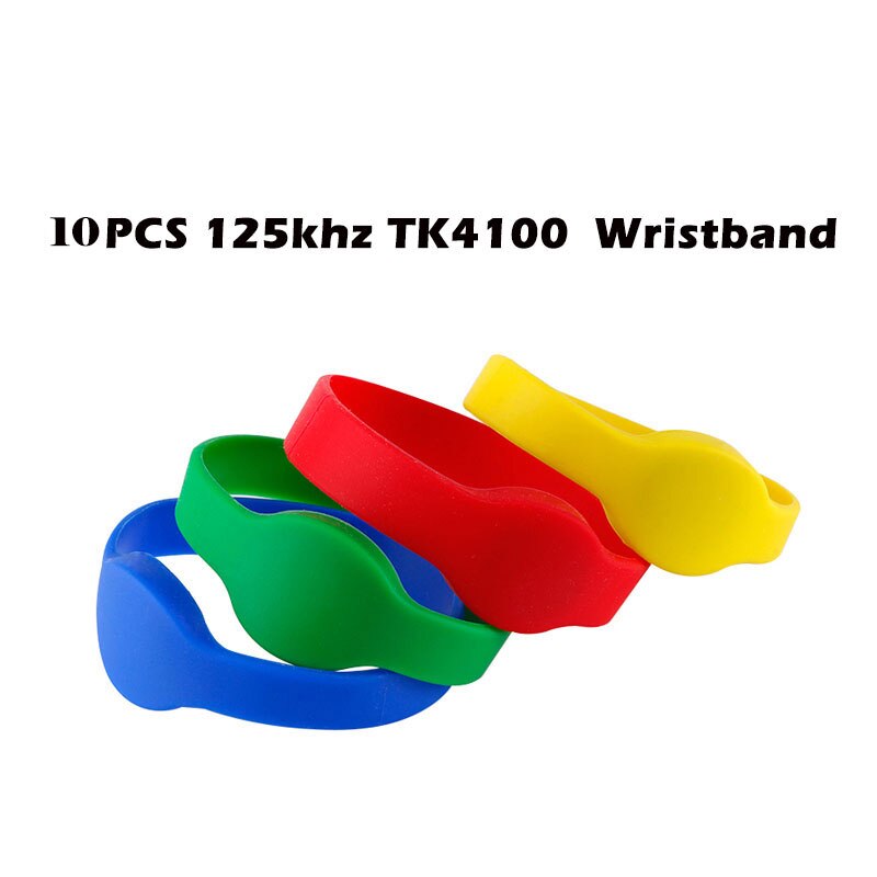 10 st 125 khz rfid  em4100 skrivskyddad armband ingång passerkort rfid fjärrkontroller armband silikon  tm 4100 skrivskyddad armband