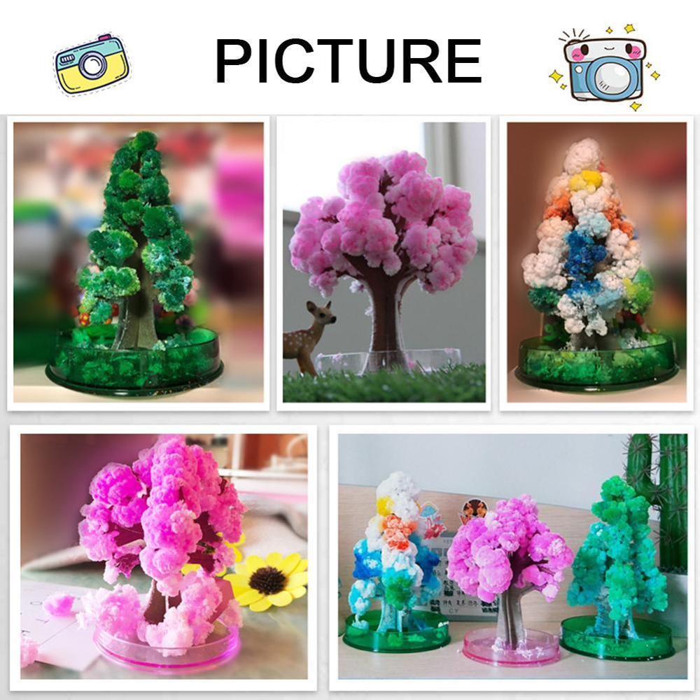 Mini decoraciones para árboles de Navidad con flores mágicas, árbol mágico en flor, juguete para niños, de Navidad