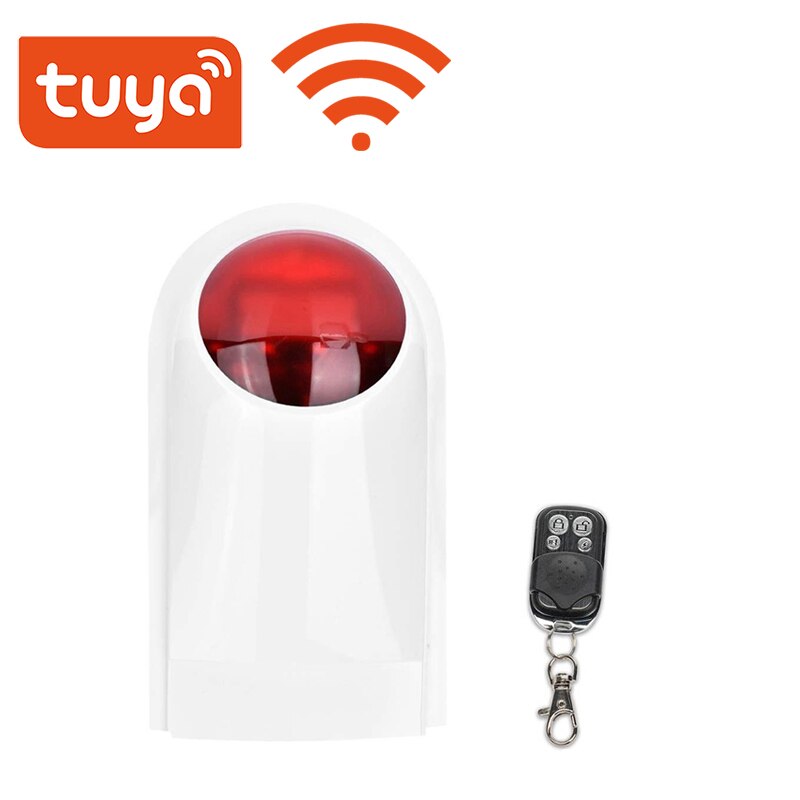 Tuya wifi udendørs vandtæt alarm sirene sensor 130db lyd trådløs smart life hjemmesikkerhedssystemer alexa google ifttt