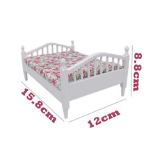 Meubels Speelgoed Pop Accessoire 1:12 Mini Poppenhuis Meubels Bed Set Miniatuur Woonkamer Kids Pretend Play Toy A513