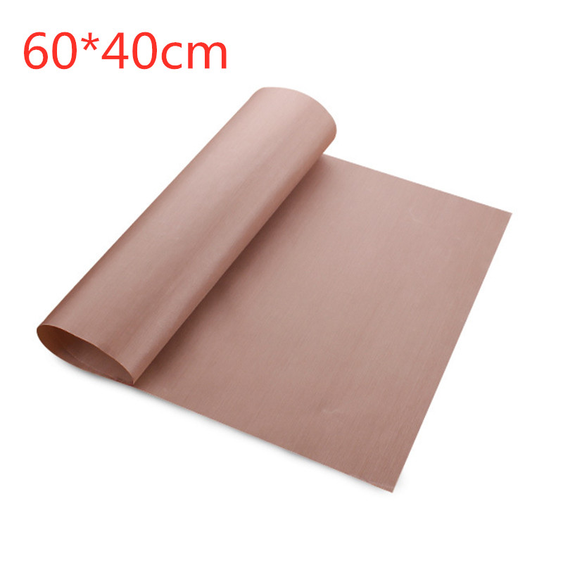 Lona antiadherente para hornear, horno microondas de cocina para el hogar, tela antiadherente para hornear, pasteles, lino y Pizza, papel de sartén de aceite de alta temperatura: Coffee 60X40cm