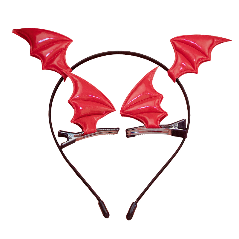 4 Uds. Diadema de Halloween, tocados para , pinzas para el pelo de Halloween, accesorios para diademas para disfraz de Cosplay: Rojo