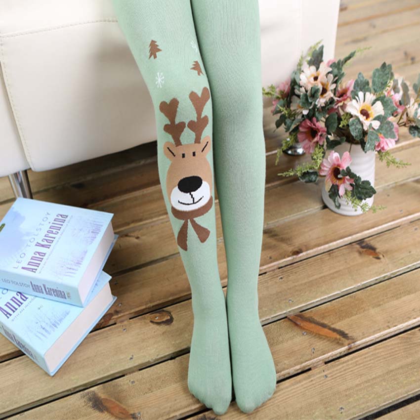 Schattige cartoon herten kinderen meisjes panty's kinderen baby katoenen panty's kawaii kerst voor jongens meisjes