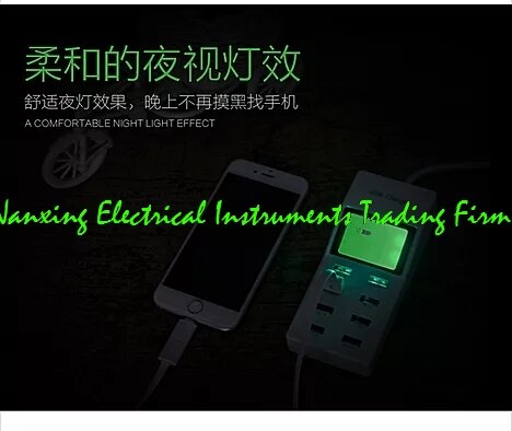 8-port USB quick charger head phone flat panel intelligent display multi-port multi-function mobile phone universal socket 2A