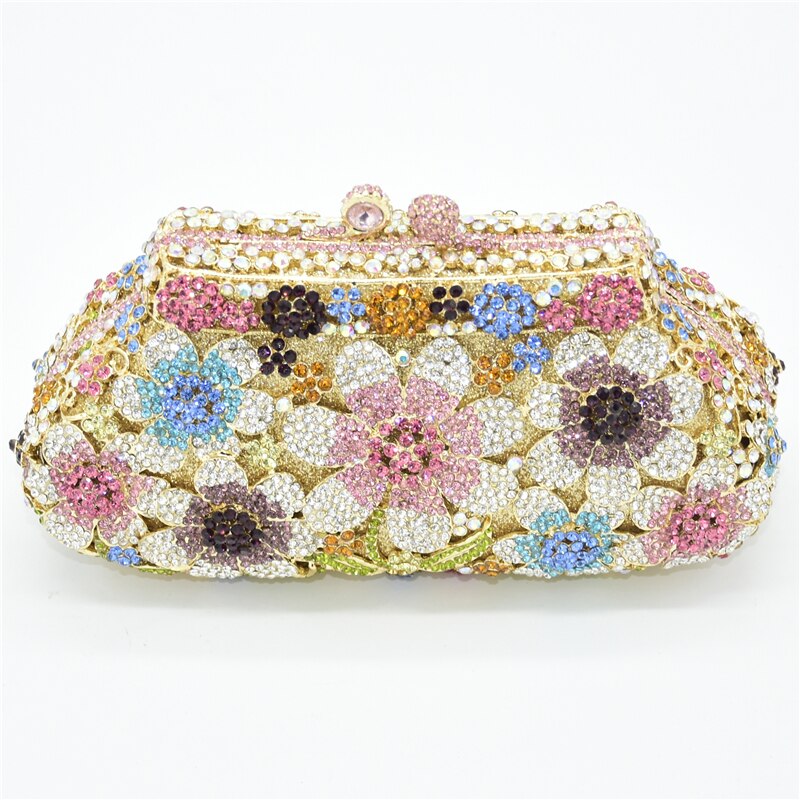 Flickväska partytopp handgjord aftonklänning kvinnlig väska dam kristall mini day clutchväska klassisk kvinnlig kedja festväska
