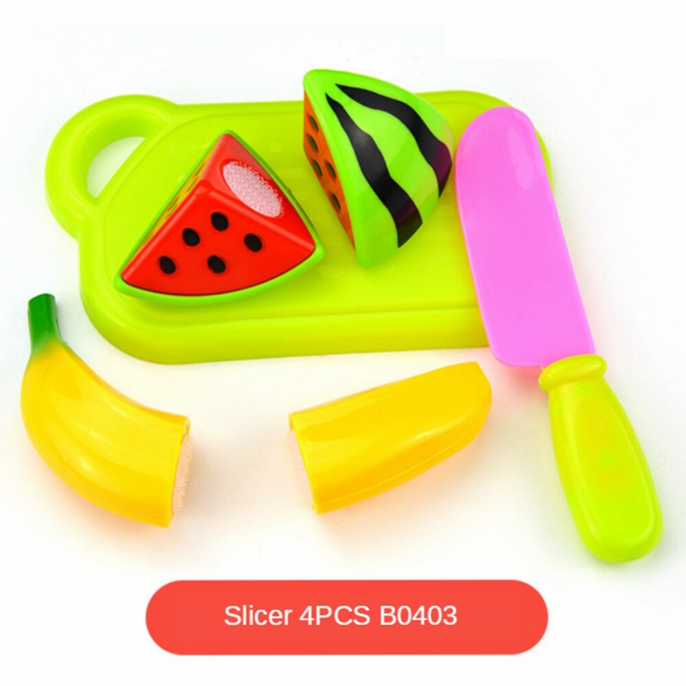 Pretend Play Plastic Food Toy Cutting Fruit Vegetable Food Pretend Play Children Toys For Kids Educational Toys: 4pcs-5