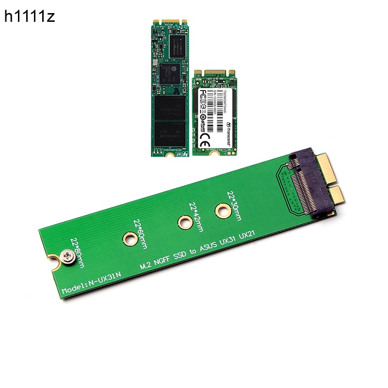 SSD Converter voor ZenBook M.2 (NGFF) SSD 18 Pin SSD Adapter Ondersteunt 2230/2242/2260/2280mm M.2 SSD voor Asus UX31 UX21 Zenbook