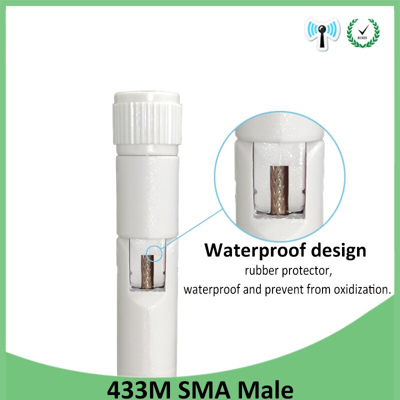 20pcs 433Mhz Antenna 3dbi GSM 433 mhz SMA Male Connector Aerial antena 433m + RP-SMA female to Ufl./IPX Extension Pigtail Cable