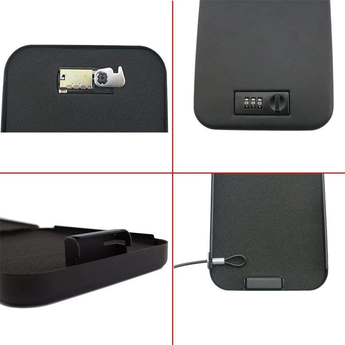Bærbar mini hvælvetaske med kombinationslås nøglefri sikkerhedsboks til hjemmebilkontor med kodelås mini taske bærbar