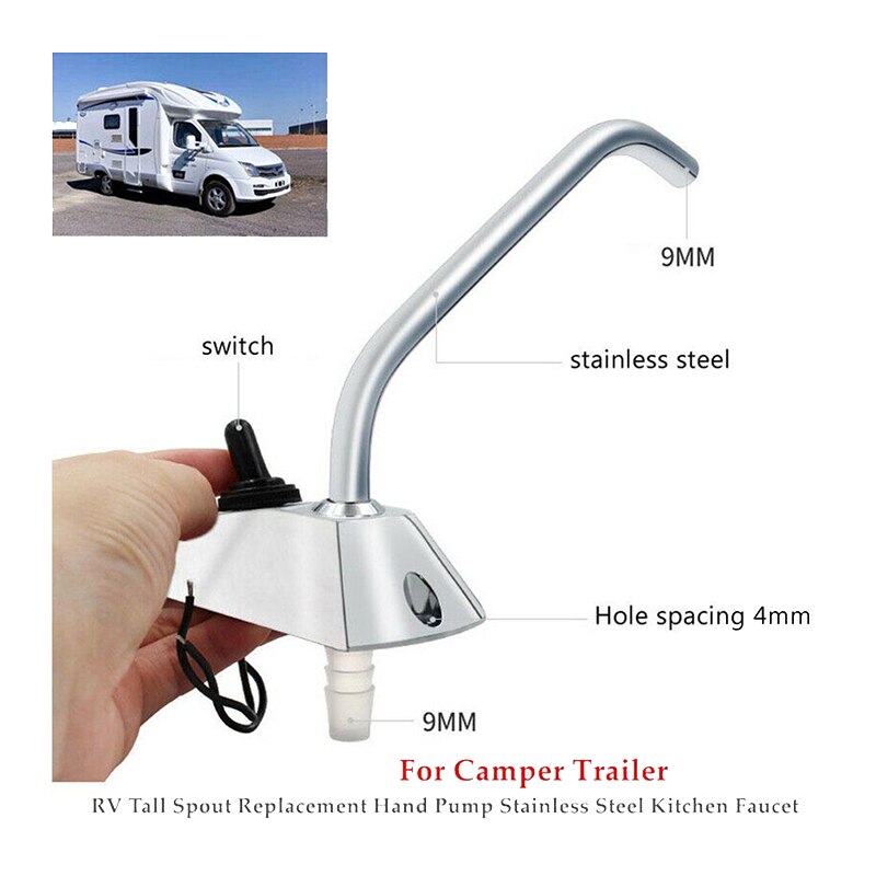 RV Marine Kitchen Sink WaterTap 12V 360 Degree Rotation Faucet Tap for RV Camper Caravan Accessories