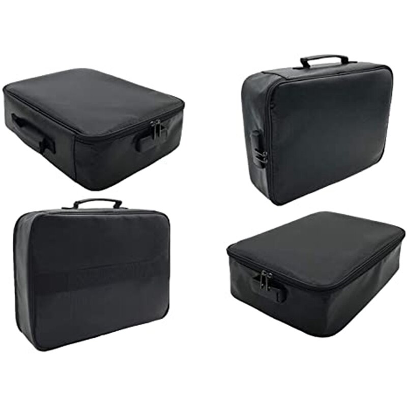 Organizador de documentos-Bolsa de carpeta de archivos portátil impermeable-Bolsa de seguridad de viaje con bloqueo de contraseña-bolsa de viaje práctica y segura