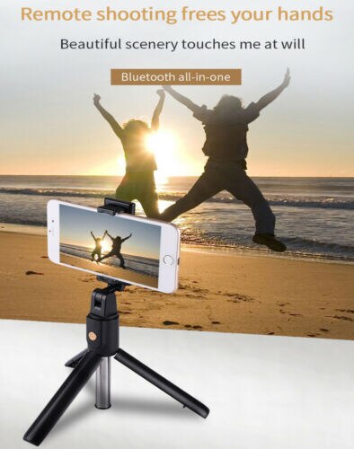 Langer, ausziehbarer selfie-stick mit stativ, fernbedienung und bluetooth-verbindung, passend für alle gängigen smartphones, praktischer, faltbarer selfie-stick.