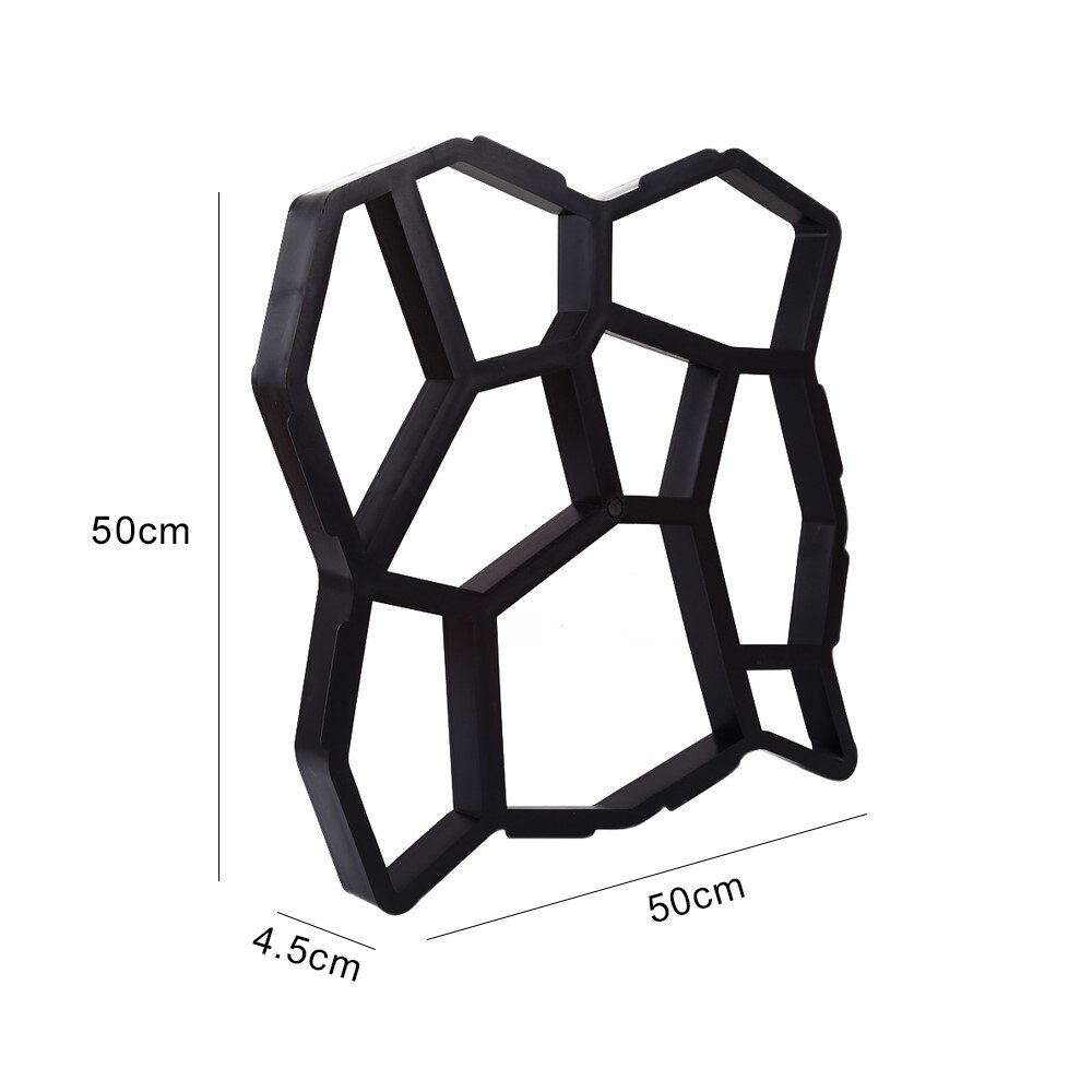 Concrete Molds Garden Floor DIY Paving Mould Home Garden Path Maker Manually Cement Brick Stepping Driveway Stone Road Mold Tool: G-50x50x4.5cm