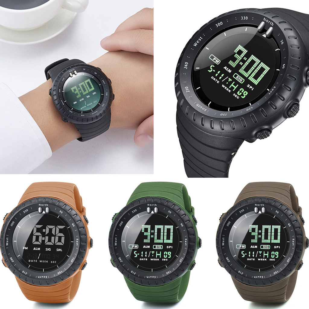 ¡Novedad de ! Reloj Digital electrónico LED a la , relojes deportivos para hombre, Reloj de pulsera, Reloj de pulsera de Saat Hour