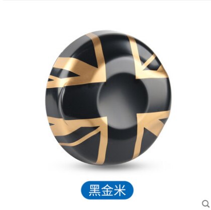 Neue ABS Kunststoff UV Geschützt Mini Strahl Stil Weiß verrotten Blau Orange Kraftstoff Panzer Abdeckung Für Mini Cooper F55 f56 F57 (1 TEILE/SATZ): Gold