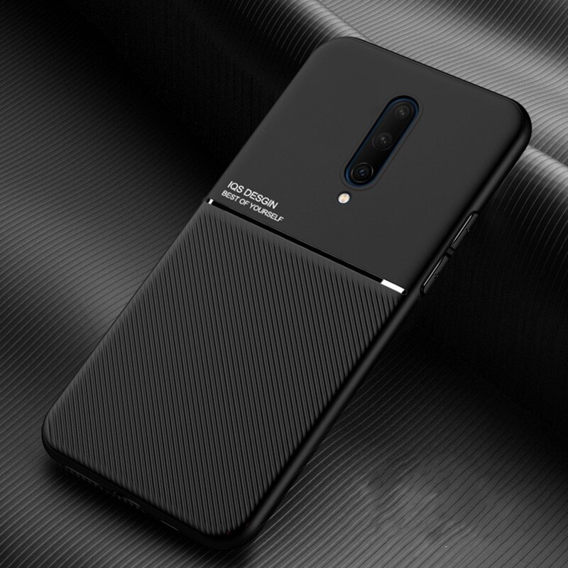Shockproof Case for Oneplus 9 7 8 T Pro Silicone Skin case for One plus Nord 7T 8T 7Pro Ultra Support Car Magnetic Holder Cover: For Oneplus 9 Pro / black