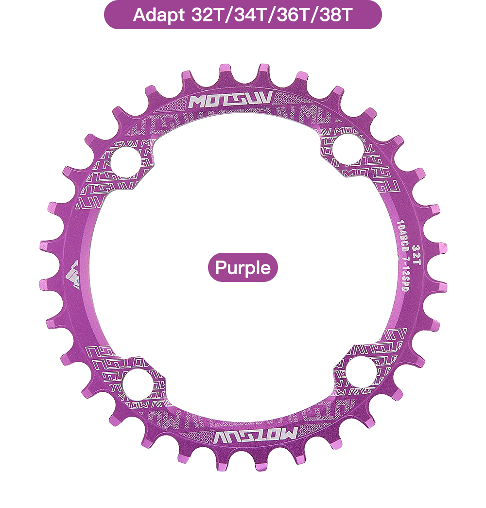 Motsuv fiets 104 bcd crank smal breed kettingblad mtb fiets rond ovaal 32 t 34 t 36 t 38t fietsen aluminiumlegering kettingblad onderdeel: Lichtgrijs / 32t / Bb92