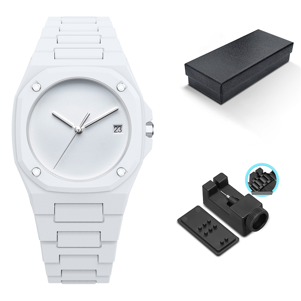 Relojes de plástico ligeros para hombres y mujeres, relojes clásicos de cuarzo resistentes al agua para hombres, nueva minimalista: Multicolor