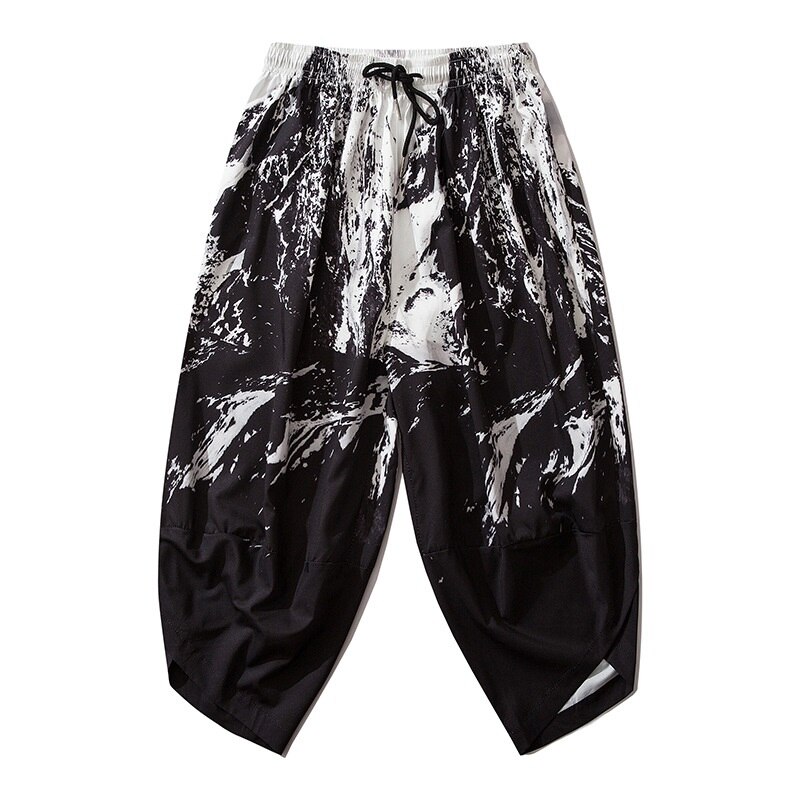 Japanese Style Kimono Pants Set Men Cosplay Traditional Samurai Thai Harem Pants Harajuku Streetwear Vintage Men's Trousers 2062