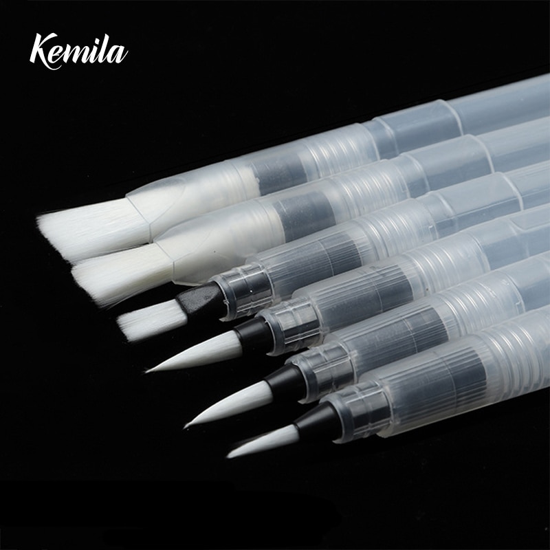 1/3/6 pelices recarregáveis pincel de tinta água cor escova de tinta macia aquarela caneta para pintura calígrafo arte suprimentos desenho