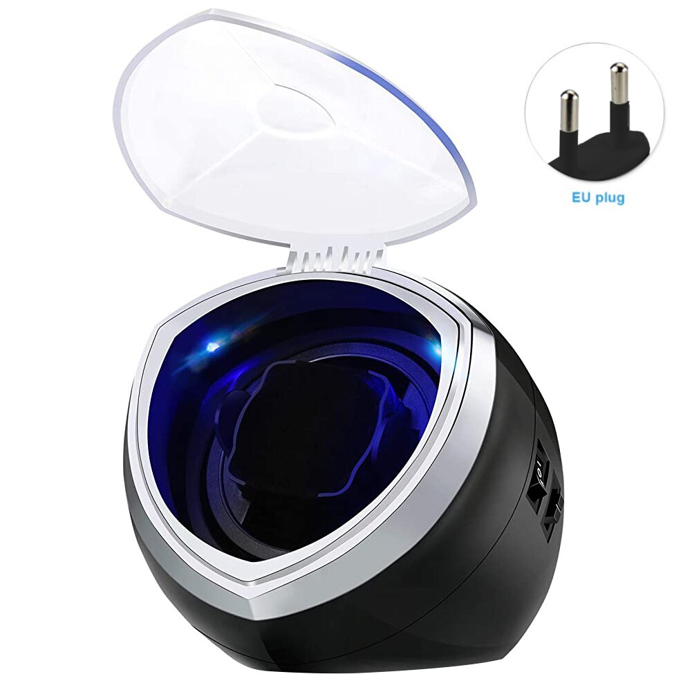 Multifunctionele Led Licht Hartvormige Automatische Horloge Winder Doos Thuis 4 Rotatie Modi Accessoires Enkele Met Stille motor