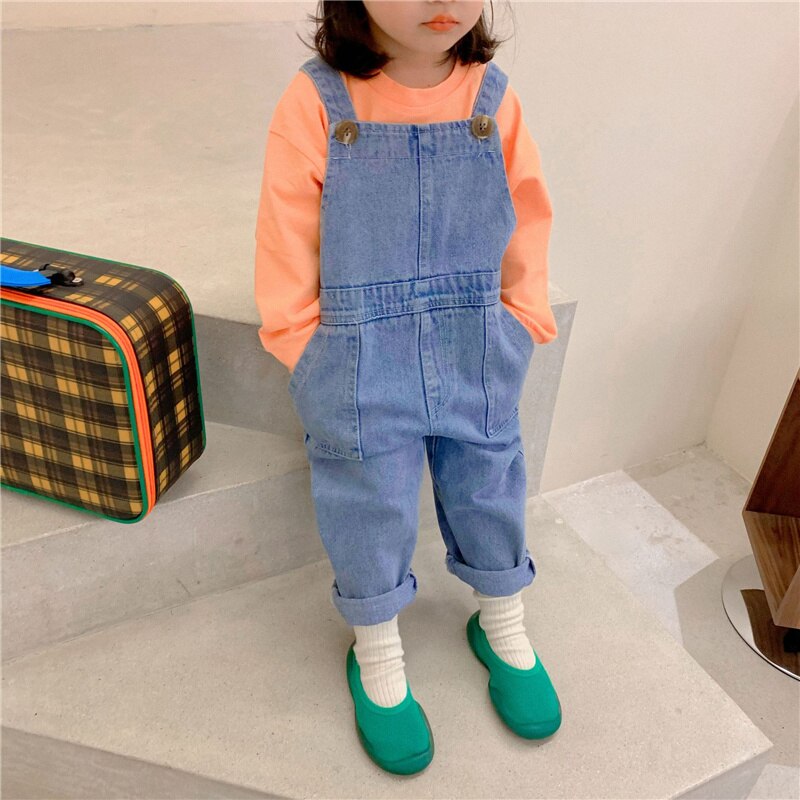 frühling Jungen Und Mädchen lässig Denim Overall Koreanische stil verlieren Alle-spiel Strumpf Hosen Für freundlicher freundlicher: 12m