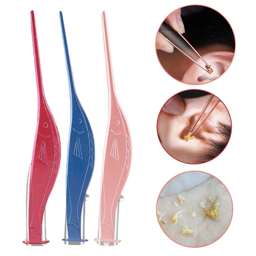 Multifunctionele pincet lichtgevende baby oorsmeerreiniger led zaklamp oorstokje oorsmeer verwijderaar pincet oorcurette lepel gezondheidszorg