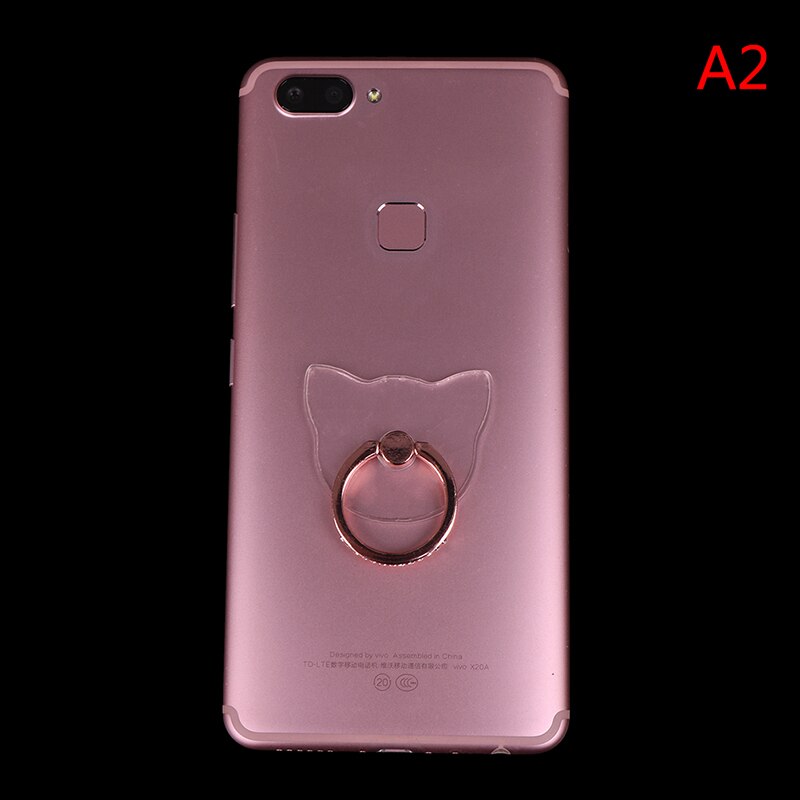 Anel de Dedo do Metal De 360 Graus Para O Telefone Móvel Smartphone Suporte Suporte Suporte Suporte Do Telefone Anel borboleta transparente clara: A2