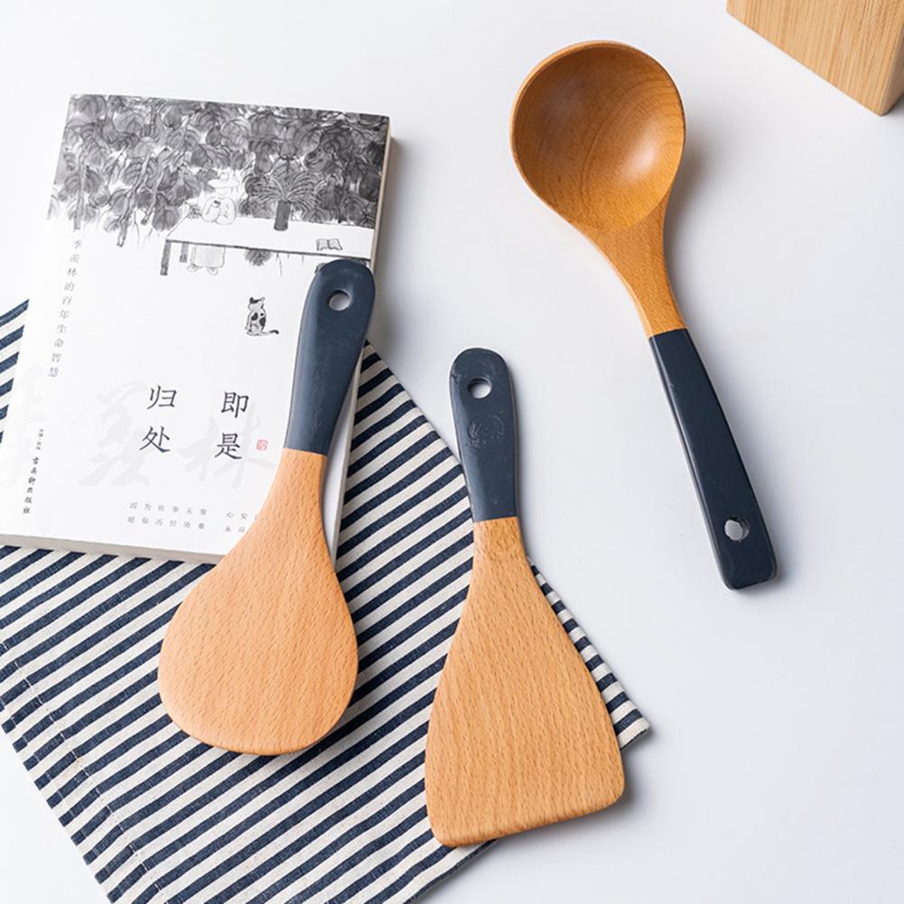 Soup Spoon Wood Cooking Spatula Portable Easy to Use Attractive Practical Ergonomic Cooking Shovel