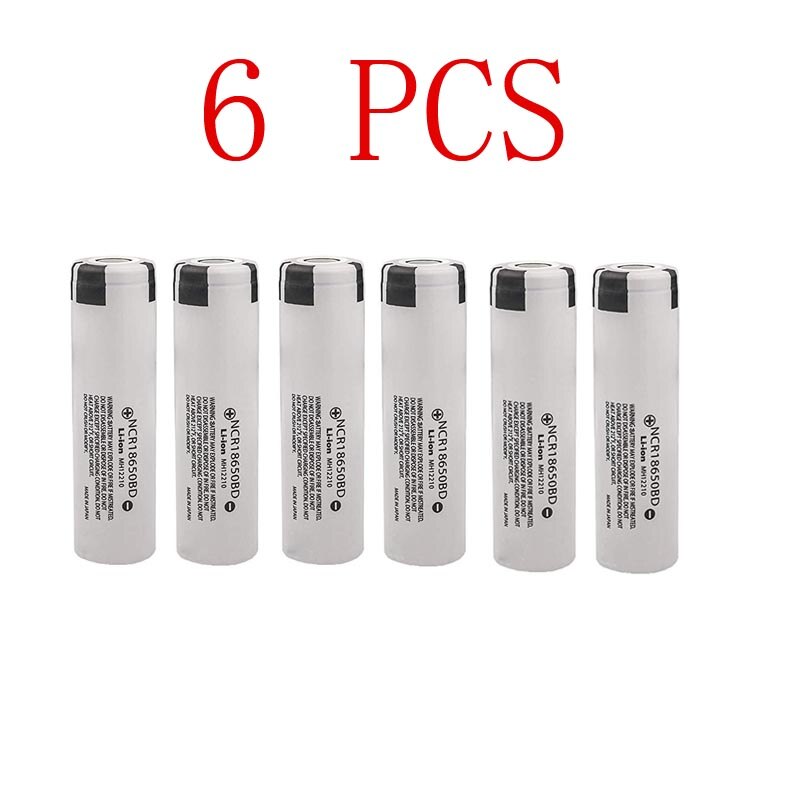 Batería 18650 NCR18650BD, 3,7 V, 3200mah, batería de litio recargable: 6 pcs