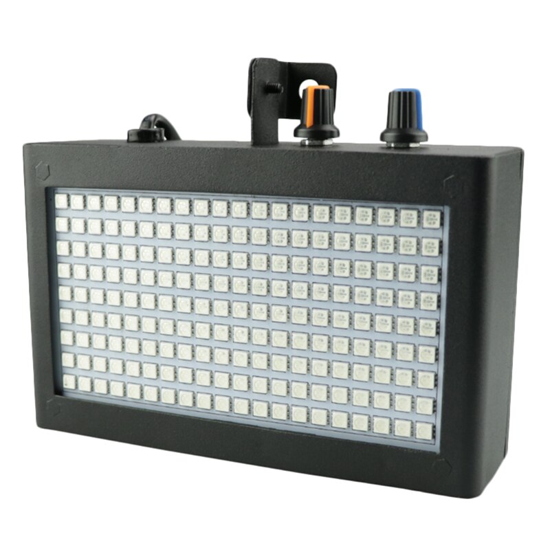 180 led stroboscoop zaklamp draagbaar 35w rgb afstandsbediening geluidsregeling stroboscoop snelheid instelbaar voor podium disco bar feest club (eu-stekker)
