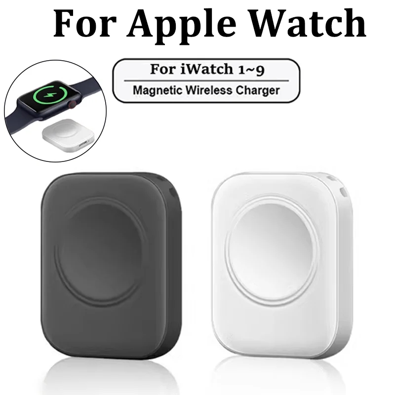 Cargador rápido inalámbrico magnético para Apple Watch Series 9 8 7 6 5 SE, cargador USB tipo C para estación de carga IWatch Series 6 5 3 2