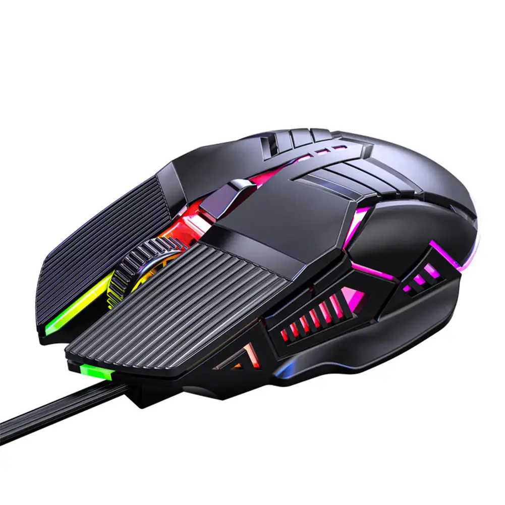Ergonomisk kablet spillmus usb datamus søle rgb mause gamermus 6- knapps ledet stille mus til pc bærbar pc